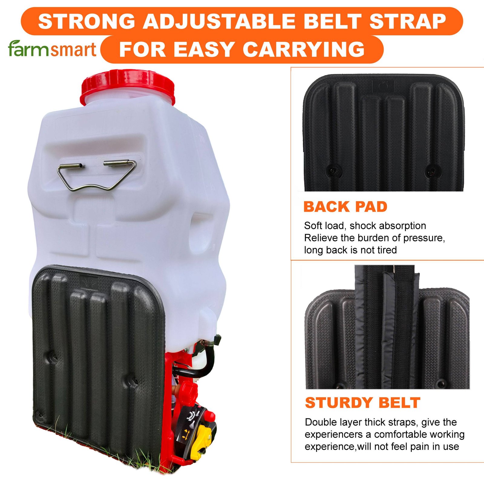 FarmSmart Power Sprayer 20 Litre White - FS708-334 GX35 - Image 6