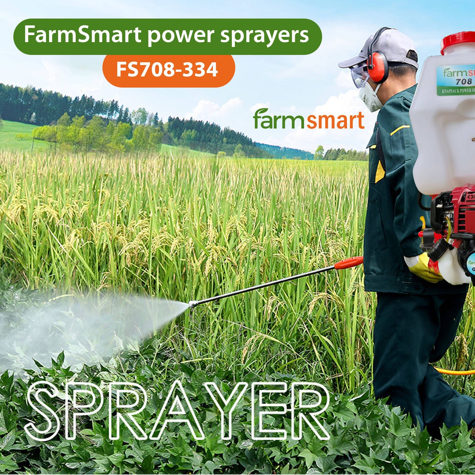 FarmSmart Power Sprayer 20 Litre White - FS708-334 GX35 - Image 8