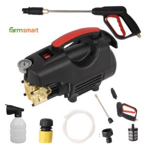 FarmSmart Car Washer FS-S 8L High-power with brass pump head 1800W motor 120–150 bar pressure  7.5 LTR/Min Water Flow,  15 ft hose pipe and straight lance Ideal for Car Wash and multi-surface cleaning
