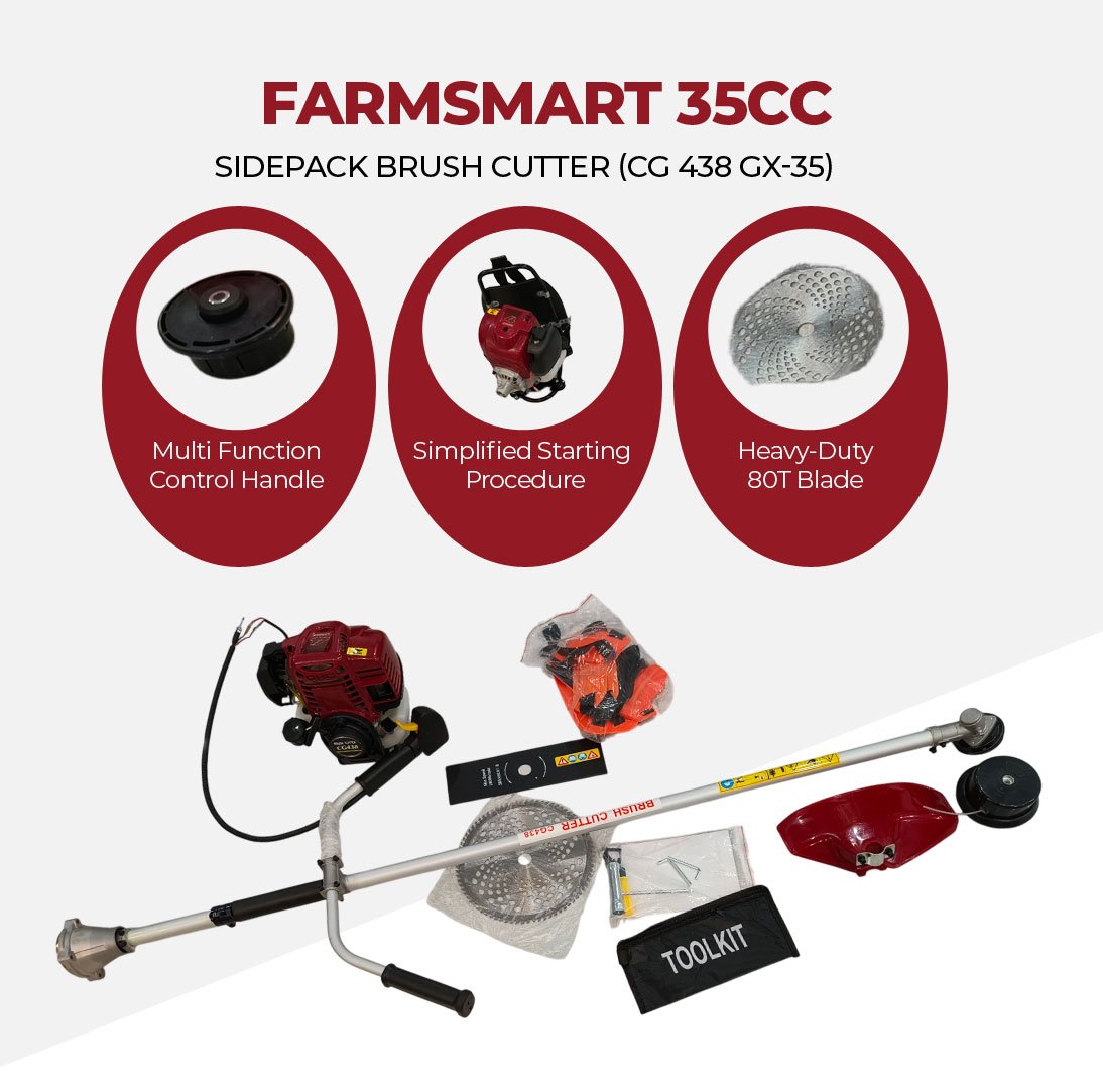 FarmSmart SidePack Brush Cutter CG 438 GX-35 35 CC - Image 2