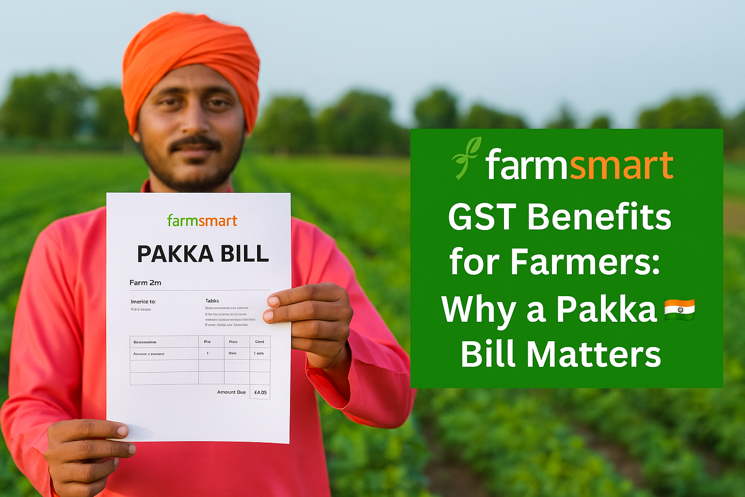 GST Benefits for Farmers: Why a Pakka Bill Matters